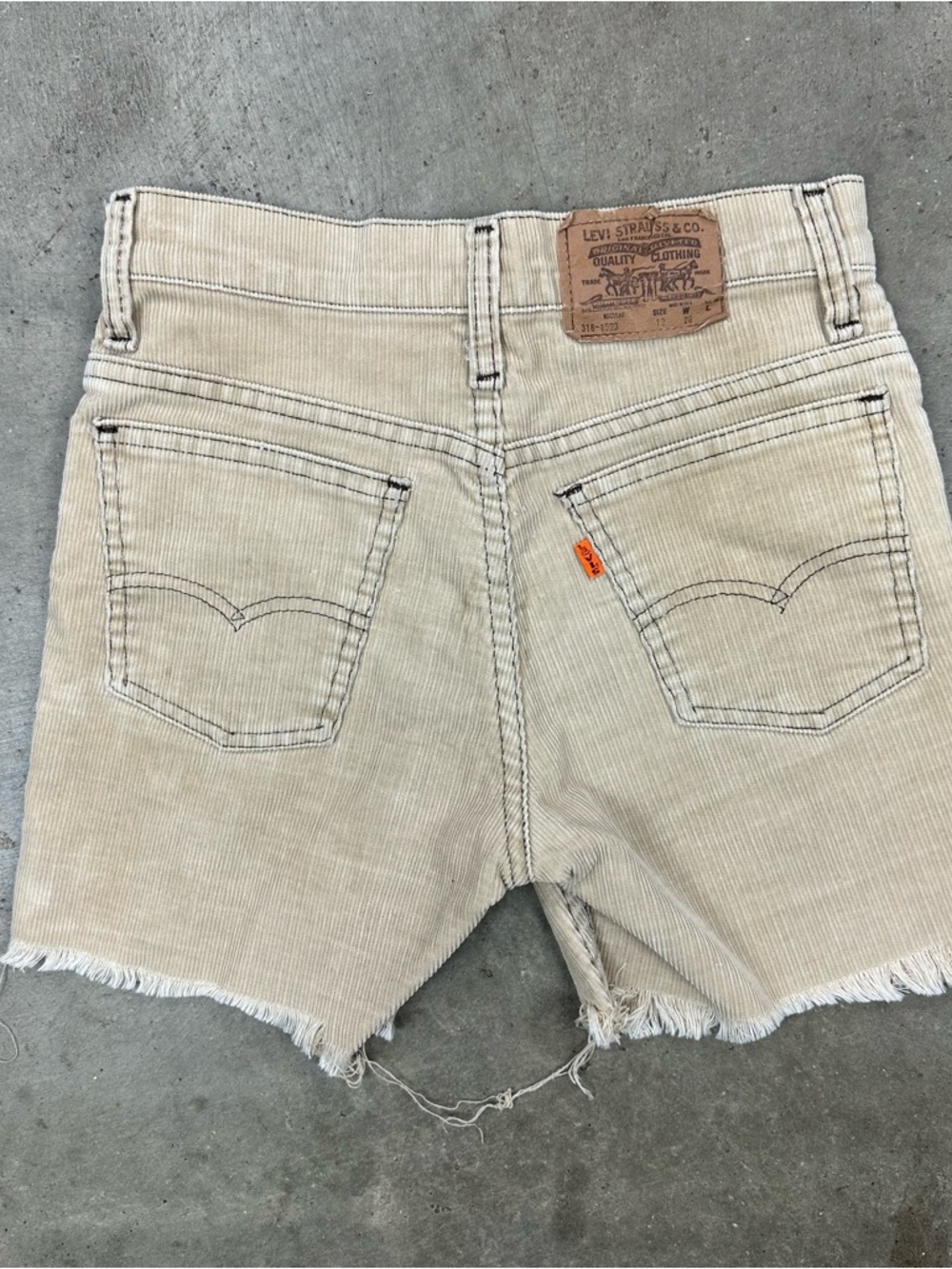 Vintage USA Levi’s Orange Tab Corduroy Cutoff Shorts